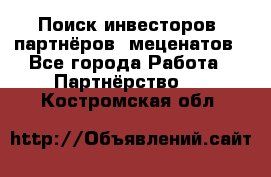 Поиск инвесторов, партнёров, меценатов - Все города Работа » Партнёрство   . Костромская обл.